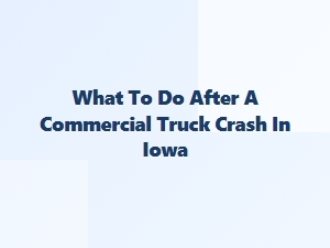 Your Guide After a Commercial Truck Crash in Iowa