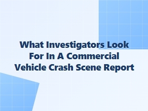 Key Elements in Commercial Truck Crash Reports